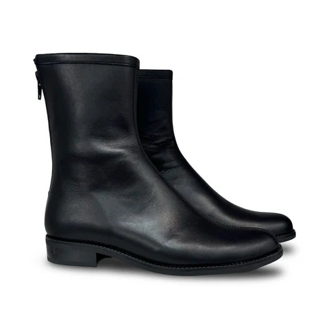 Valencia Black Zipper Classic Bootie