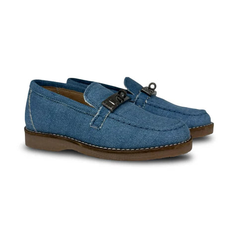Don Louis Denim Designer Buckle Loafer