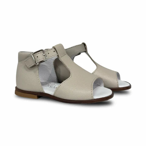 Beberlis Taupe T-Strap Open Toe Sandal