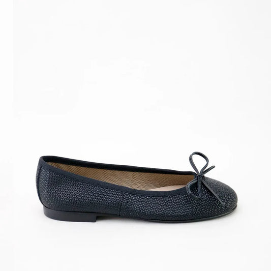 Papanatas Yucatan Black Ballet Flat
