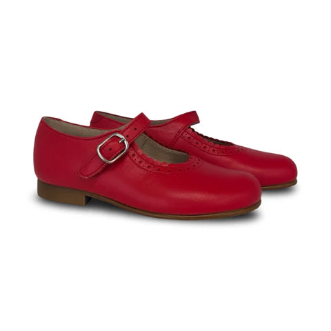 Beberlis Red Scallop Buckle Mary Jane