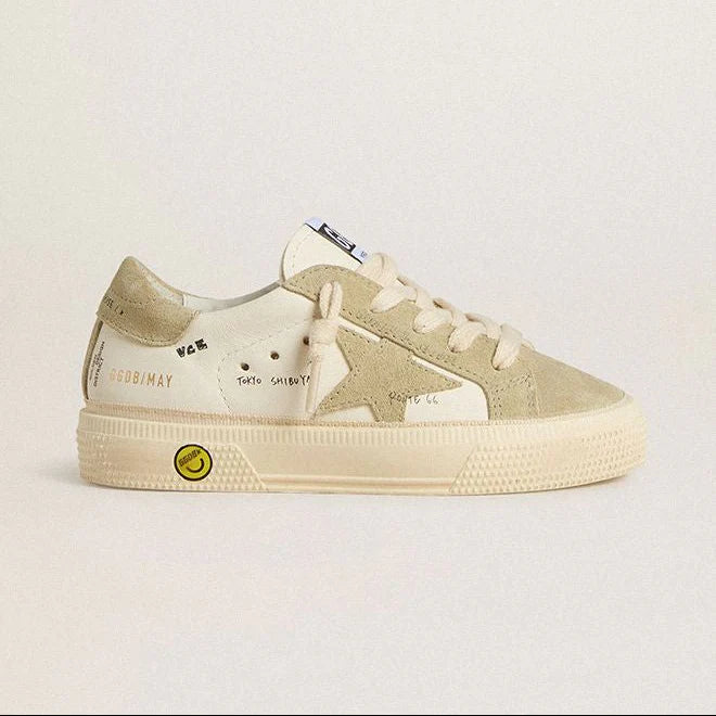 Golden Goose White Beige Green Sneaker