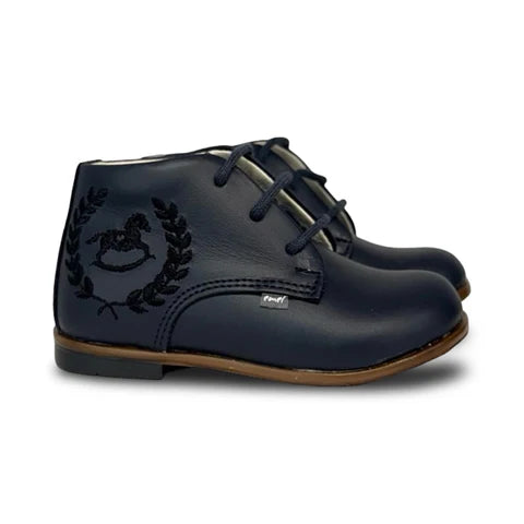 Emel Navy Crest Baby Bootie