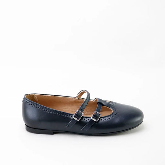 Papanatas Navy Double T-Strap
