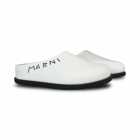 Marni White Clog Slipper