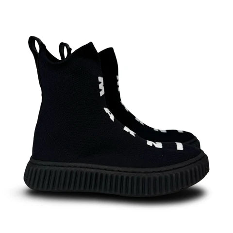 MARNI Black Print Sock Bootie