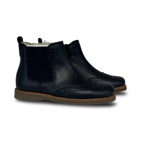 Beberlis Navy Wingtip Bootie