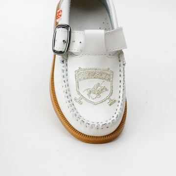 Papanatas Beig Embossed T Bar Laofer