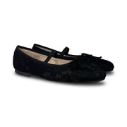 Valencia Black Lace Elastic Ballet Flat
