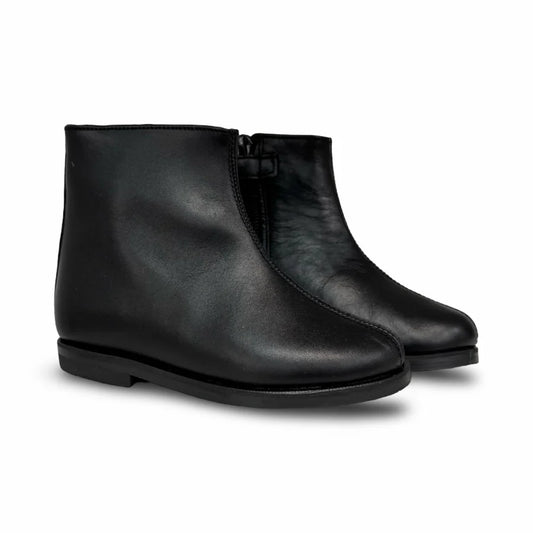 Don Louis Black Sleek Zip Bootie