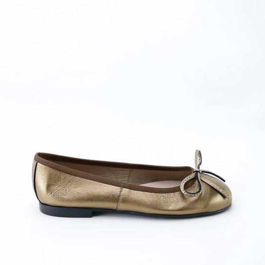 Papanatas Gold Metallic Ballet Flat