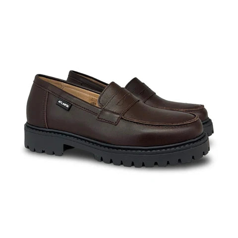 Atlanta Dark Brown Chunky Penny Loafer