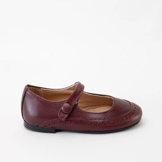 Papanatas Burgundy Trim Mary Jane