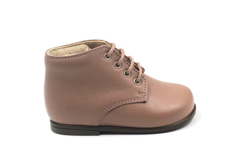 Beberlis Old Pink Lace up Baby Bootie