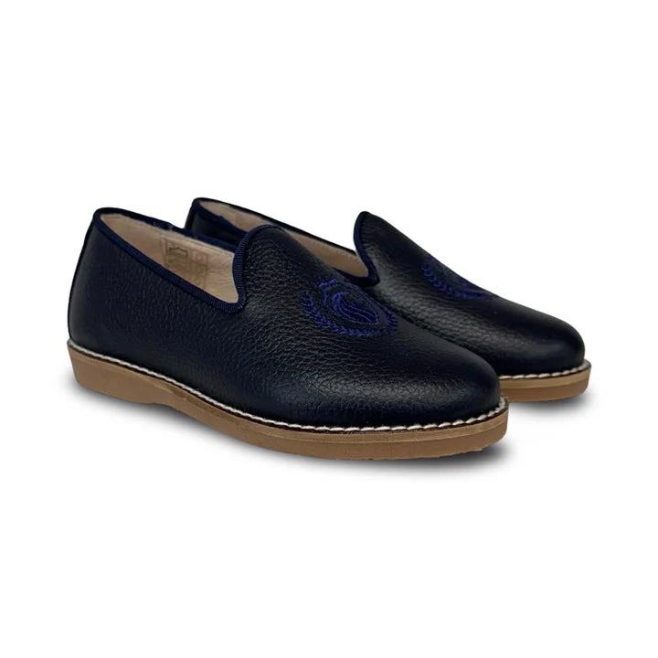 Don Louis Navy Crest Smoking Shoe