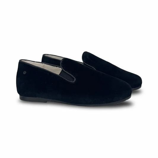 Manuela Black Velluto Smoking Shoe