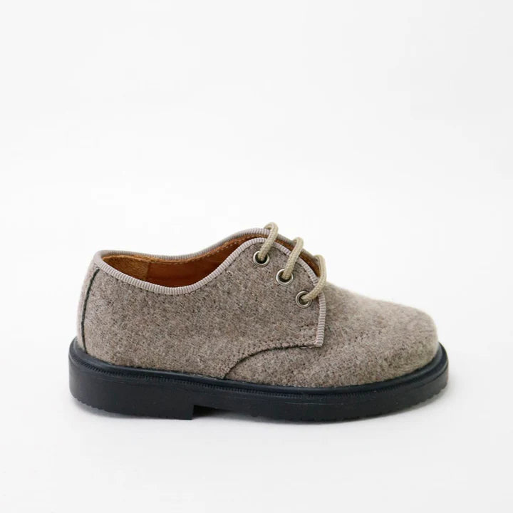 Papanatas Taupe Wool Oxford