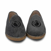 Don Louis Grey Corduroy Crest Smoking Shoe