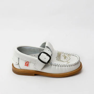 Papanatas Beig Embossed T Bar Laofer