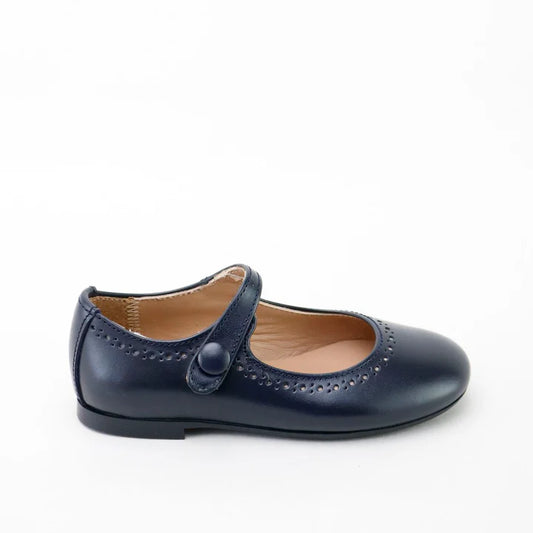 Papanatas Navy Azul Dot Mary Jane