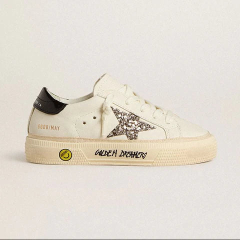Golden Goose White Cinder Black Shiny Star Sneaker