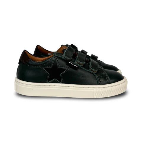 Atlanta Green Black Star Three Strap Sneaker