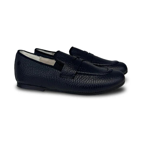 Manuela Navy Elastic Penny Loafer