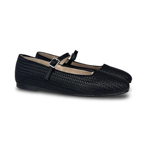 Valencia Black Weave Mary Jane