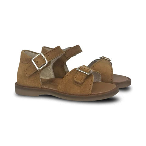 Beberlis Cuoio Suede Baby Open Toe Sandal