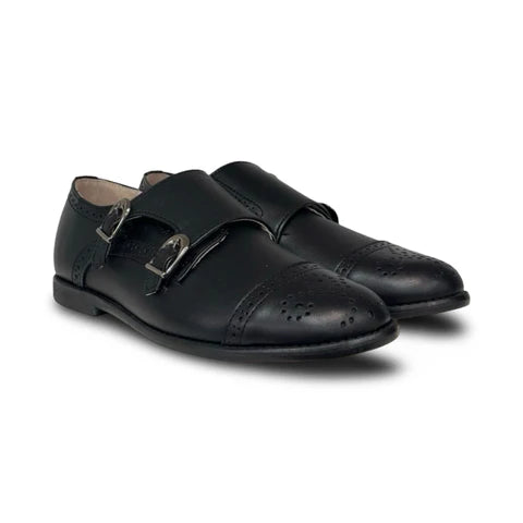 Gravitas Black Double Monk Loafer