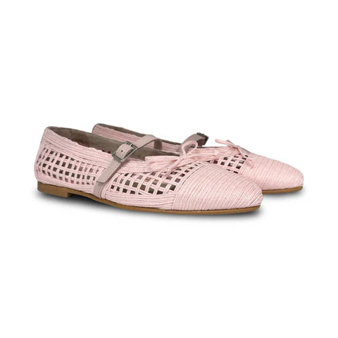 Valencia Pink Crochet Buckle Mary Jane