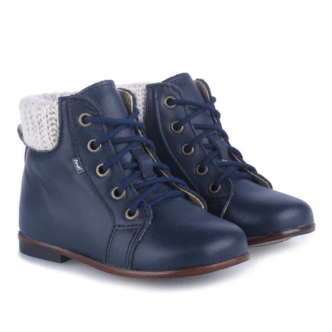 Emel Navy Knit Top Bootie