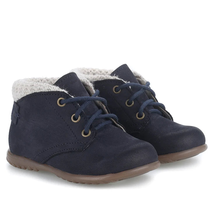 Emel Dark Navy Nubuck Bootie