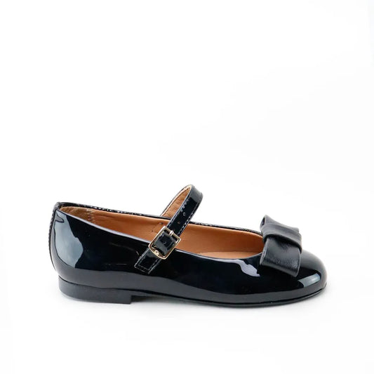 Papanatas Black Patent Bow Mary Jane
