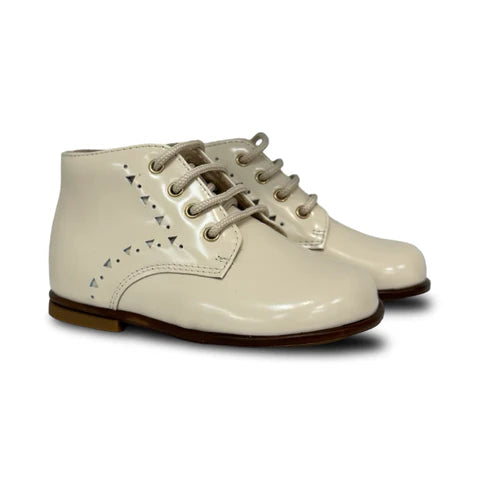 Beberlis Beige Lace-up Baby Bootie