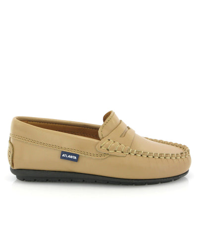 Atlanta Beige Smooth Penny Loafer
