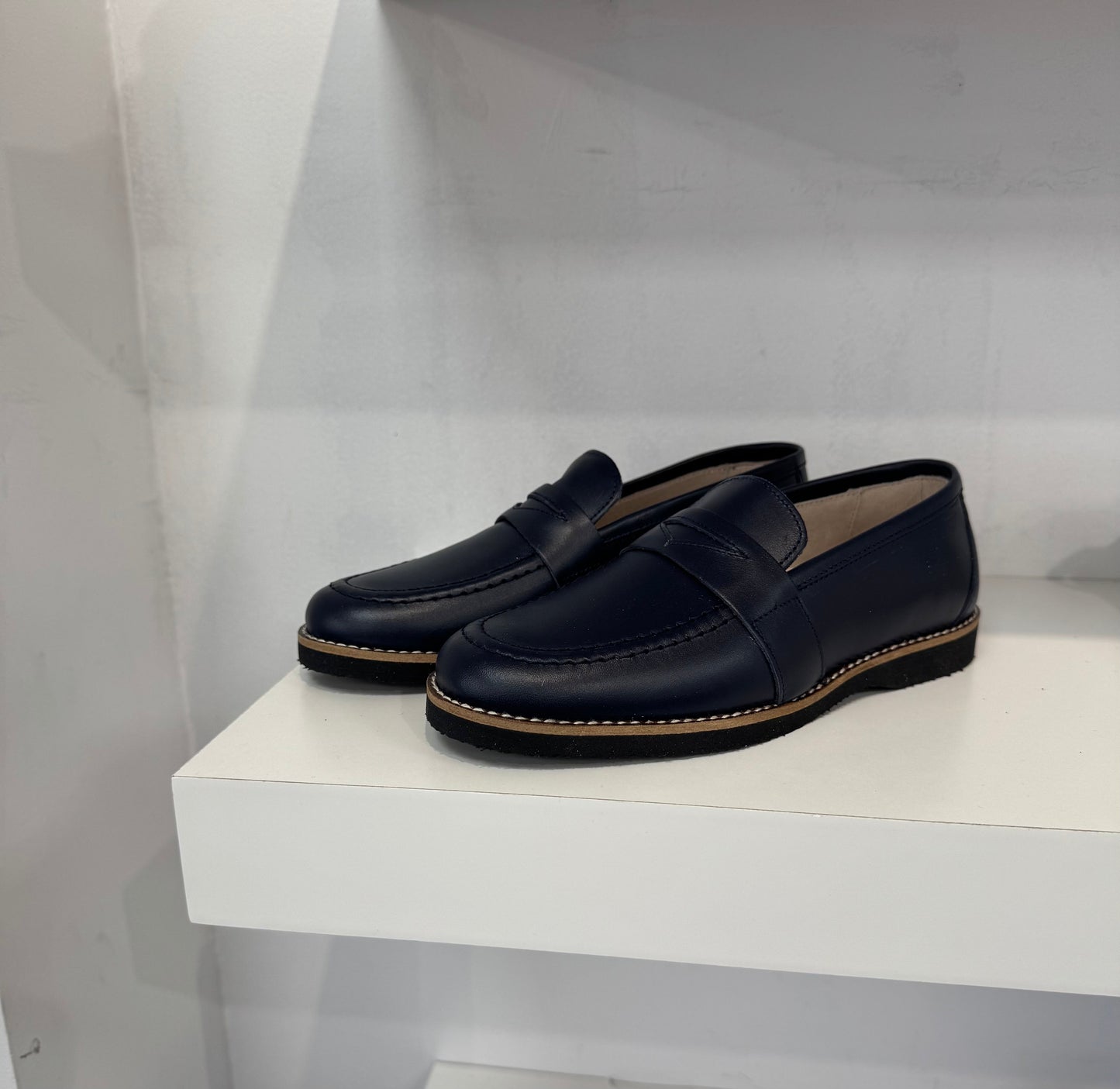 Gravitas Navy Penny Loafer