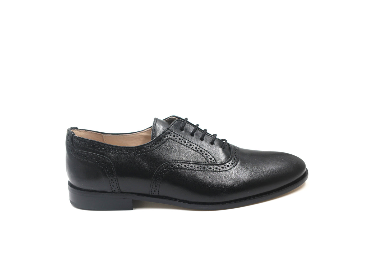 Gravitas Black Leather Detailed Oxford