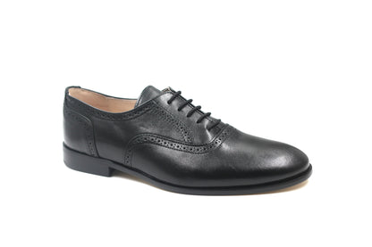 Gravitas Black Leather Detailed Oxford
