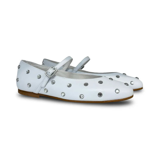 Valencia White Rhinestone Mary Jane
