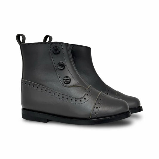 Don Louis Gray Button Bootie