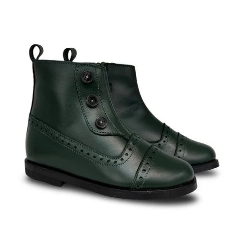 Don Louis Hunter Green Button Bootie