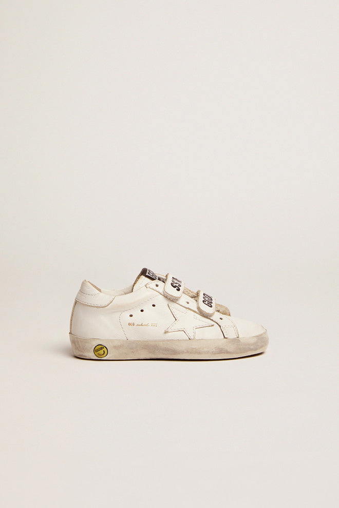 Golden Goose Optic White Old School Leather Upper